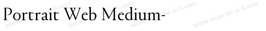 Portrait Web Medium字体转换